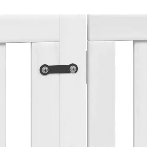  fehér nyárfa 4 paneles összecsukható kutyakapu ajtóval 320 cm