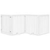  fehér nyárfa 4 paneles összecsukható kutyakapu ajtóval 320 cm