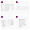 fehér nyárfa 4 paneles összecsukható kutyakapu ajtóval 320 cm