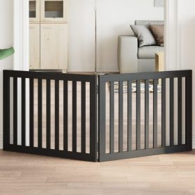  fekete nyárfa 2 paneles összecsukható kutyakapu 160 cm