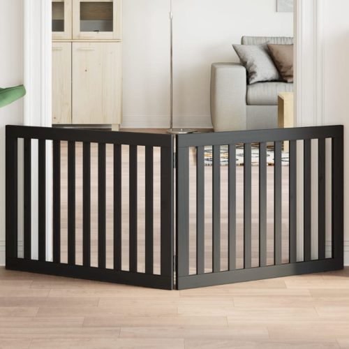  fekete nyárfa 2 paneles összecsukható kutyakapu 160 cm