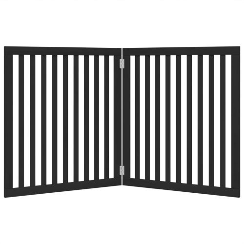  fekete nyárfa 2 paneles összecsukható kutyakapu 160 cm