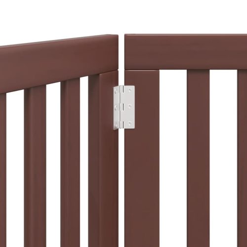  barna nyárfa 3 paneles összecsukható kutyakapu 150 cm