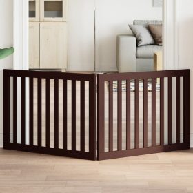  barna nyárfa 2 paneles összecsukható kutyakapu 160 cm