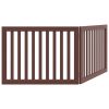  barna nyárfa 2 paneles összecsukható kutyakapu 160 cm