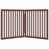  barna nyárfa 2 paneles összecsukható kutyakapu 160 cm