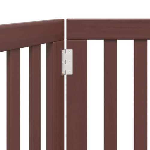  barna nyárfa 2 paneles összecsukható kutyakapu 160 cm