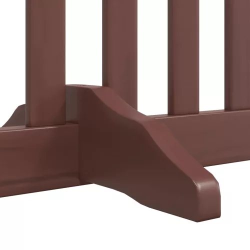  barna nyárfa 4 paneles összecsukható kutyakapu ajtóval 320 cm