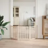  tömör fenyőfa 3 paneles összecsukható kutyakapu 150 cm