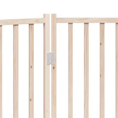  tömör fenyőfa 3 paneles összecsukható kutyakapu 150 cm