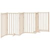  tömör fenyőfa 6 paneles összecsukható kutyakapu ajtóval 300 cm