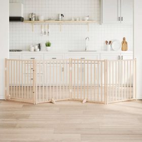    tömör fenyőfa 4 paneles összecsukható kutyakapu ajtóval 320 cm