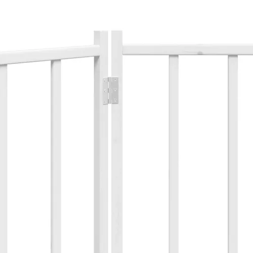  fehér tömör fenyőfa 3 paneles összecsukható kutyakapu 150 cm