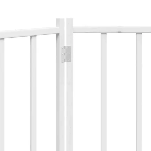  fehér tömör fenyőfa 2 paneles összecsukható kutyakapu 160 cm