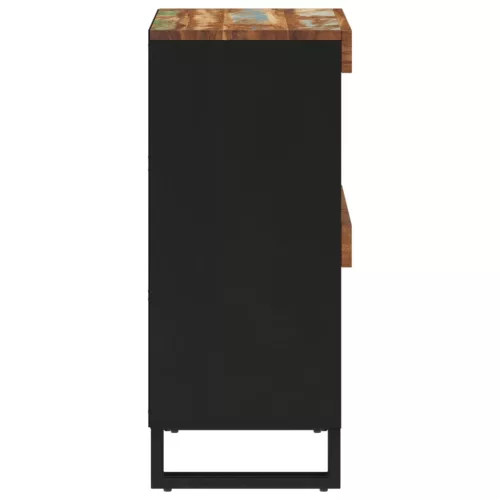  tömör újrahasznosított fa tálalószekrény 60 x 33 x 75 cm