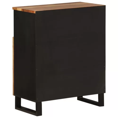  tömör akácfa tálalószekrény 2 ajtóval 60 x 33 x 75 cm