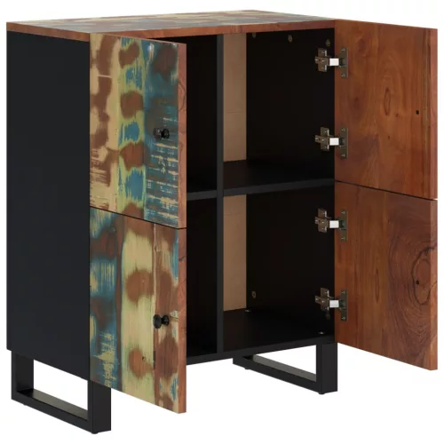  tömör akácfa tálalószekrény 4 ajtóval 60 x 33 x 75 cm