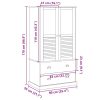  VIGO szürke tömör fenyőfa szekrény 90 x 55 x 170 cm