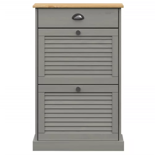  VIGO szürke tömör fenyőfa cipőszekrény 60x35x96 cm