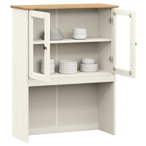  VIGO fehér tömör fenyőfa komód felső 78x30x100 cm