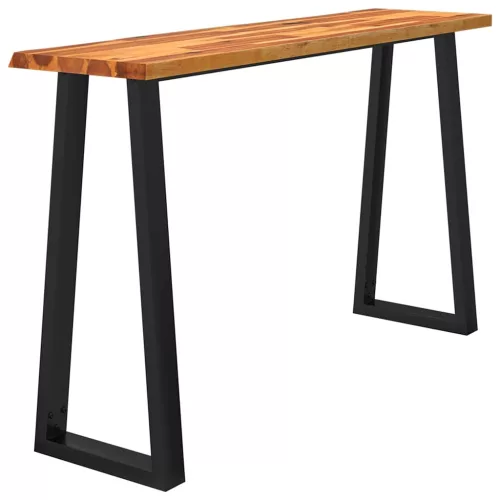  tömör akácfa konzolasztal természetes éllel 140 x 40 x 80 cm