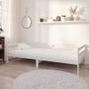 VID fehér tömör fenyőfa ágy rugós matraccal 90 x 200 cm
