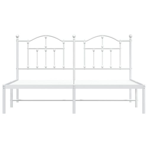  fehér fém ágykeret fejtámlával 160 x 200 cm