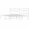  fehér fém ágykeret fejtámlával 160 x 200 cm