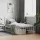  fehér fém ágykeret fej- és lábtámlával 90x200 cm