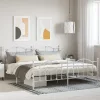  fehér fém ágykeret fej- és lábtámlával 200x200 cm