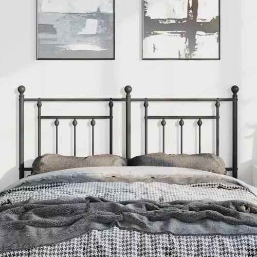  fekete fém csere fejtámla 135 cm