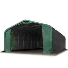   Ponyvagarázs/ sátorgarázs / tároló 6x12m-2,7m oldalmagasság, PVC 550g/nm kapuméret: 4,1x2,9m zöld színben