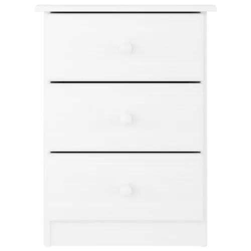  ALTA fehér tömör fenyőfa éjjeliszekrény 41x35x55,5 cm