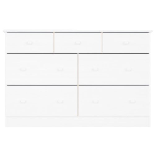  ALTA fehér tömör fenyőfa komód 112x35x73 cm