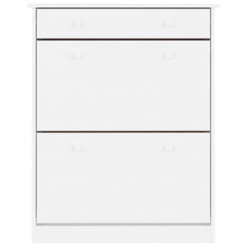  ALTA fehér tömör fenyőfa cipőszekrény 77x35x96 cm