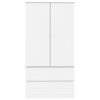  ALTA fehér tömör fenyőfa ruhásszekrény 90x55x170 cm