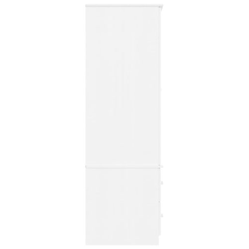  ALTA fehér tömör fenyőfa ruhásszekrény 90x55x170 cm