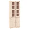  ALTA tömör fenyőfa üvegvitrin 77x35x186,5 cm