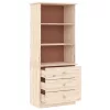  ALTA tömör fenyőfa könyvszekrény 60x35x142 cm