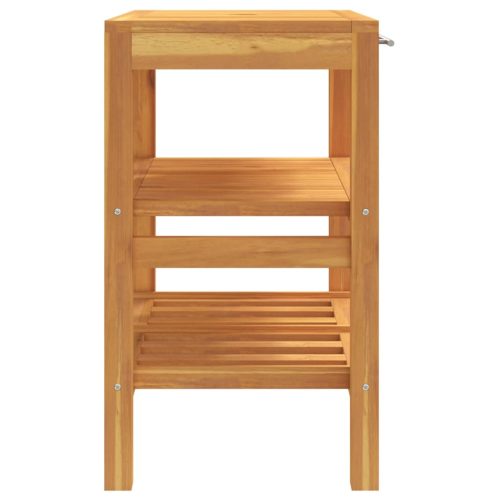  tömör fa fürdőszobai pipereszekrény 2 polccal 74 x 45 x 75 cm