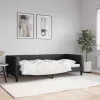  fekete szövet kanapéágy 90 x 200 cm