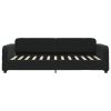  fekete bársony kanapéágy 90 x 200 cm