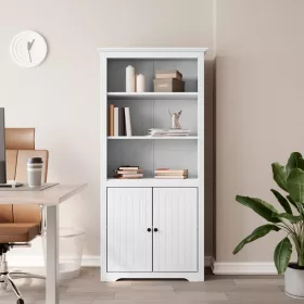  BODO fehér tömör fenyőfa könyvespolc 82 x 40 x 173 cm