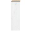  BODO fehér és barna tömör fenyőfa szekrény üvegajtókkal