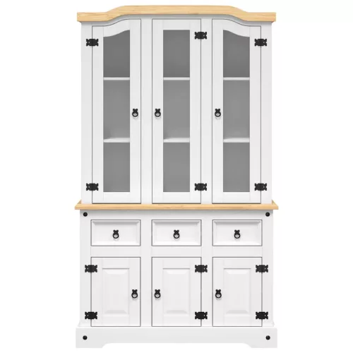  Corona fehér tömör mexikói fenyő magasszekrény 112x43x196 cm