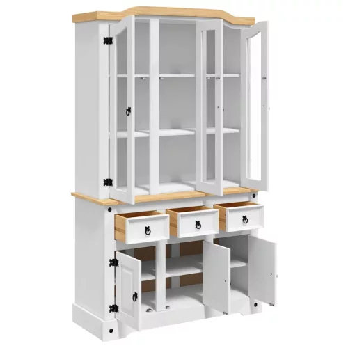  Corona fehér tömör mexikói fenyő magasszekrény 112x43x196 cm