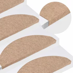  10 db bézs öntapadó lépcsőszőnyeg 65 x 22,5 x 3,5 cm