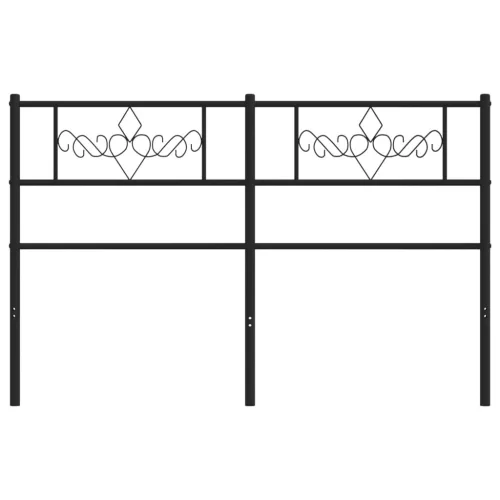  fekete fém fejtámla 120 cm
