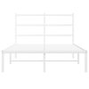  fehér fém ágykeret fejtámlával 120 x 200 cm