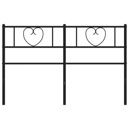  fekete fém csere fejtámla 135 cm